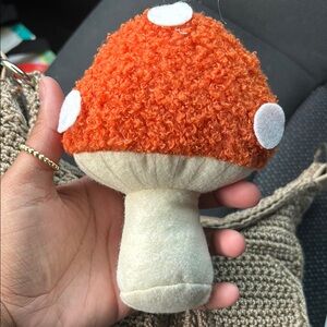Orange felt Plush Mushroom